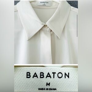 Silky pearl-white shirt